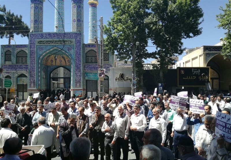 راهپیمایی نمازگزاران تهرانی ضد جنایات آل‌خلیفه +تصاویر