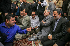 تصاویر/ احمدی‌نژاد و لاریجانی