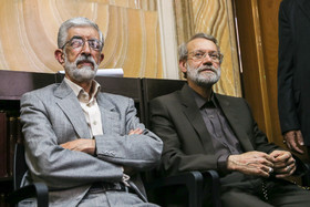 تصاویر/ احمدی‌نژاد و لاریجانی