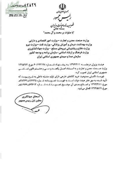 خرید 114 کالای خارجی ممنوع شد +فهرست خرید 114 کالای خارجی ممنوع شد +فهرست