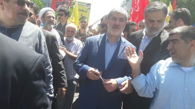 حضور همراه با حاشیه مطهری در راهپیمایی روز قدس حضور همراه با حاشیه مطهری در راهپیمایی روز قدس