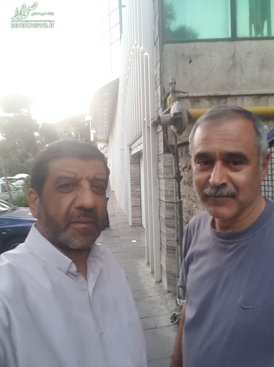 سلفی ضرغامی با یک ساقی +عکس