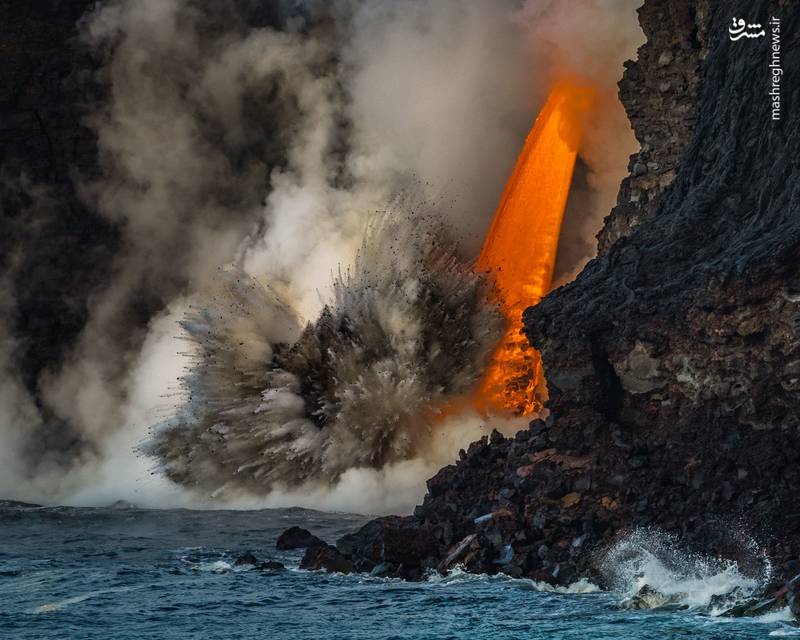 عکس/ گدازه‌های آتش فشانی جزیره هاوایی