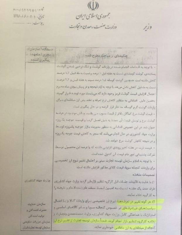 ارز مبادلهای به کمک قیمت گوشت آمد +سند ارز مبادلهای به کمک قیمت گوشت آمد +سند