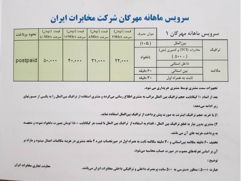 نظرتان درباره تعرفه های جدید اینترنت چیست؟+عکس نظرتان درباره تعرفه های جدید اینترنت چیست؟+عکس