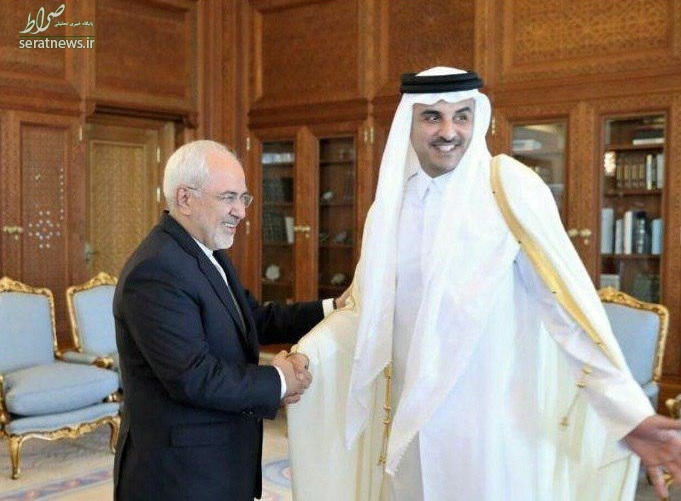 ظریف با امیر قطر دیدار و گفتگو کرد ظریف با امیر قطر دیدار و گفتگو کرد
