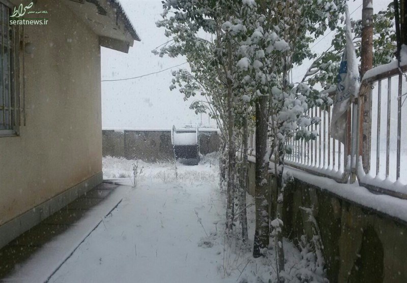 بارش نخستین برف پاییزی در مازندران +تصاویر‌