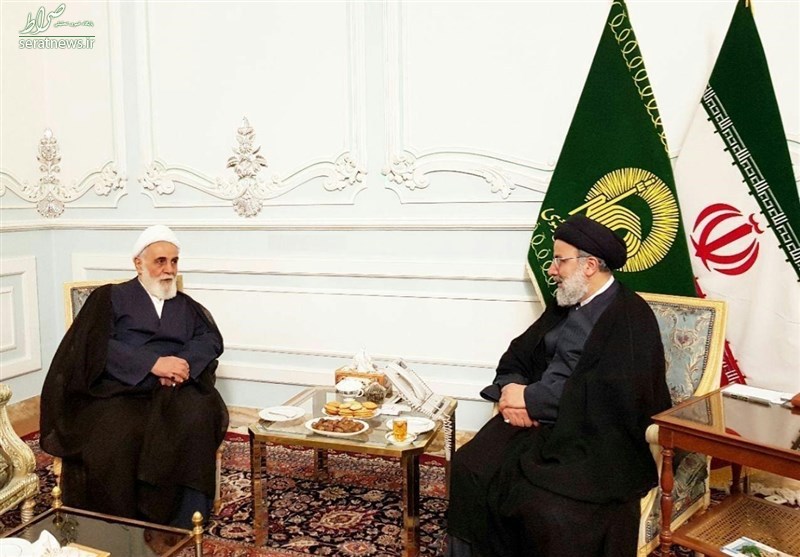 عکس/ دیدار حجت‌الاسلام ناطق نوری با حجت‌الاسلام رئیسی