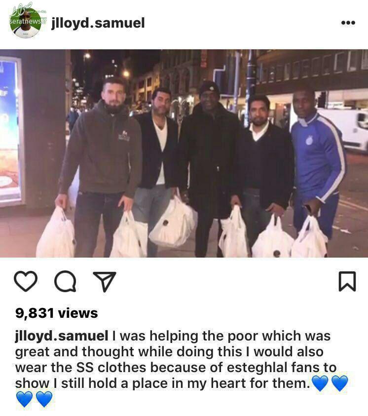 عکس/ کمک ستاره انگلیسی سابق استقلالی به بی‌خانمان‌ها