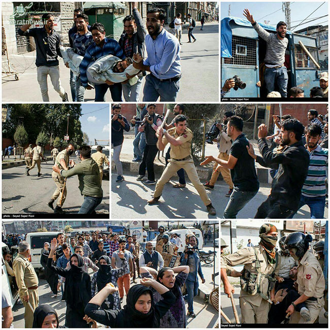 عکس/حمله پلیس هند به عزاداری محرم