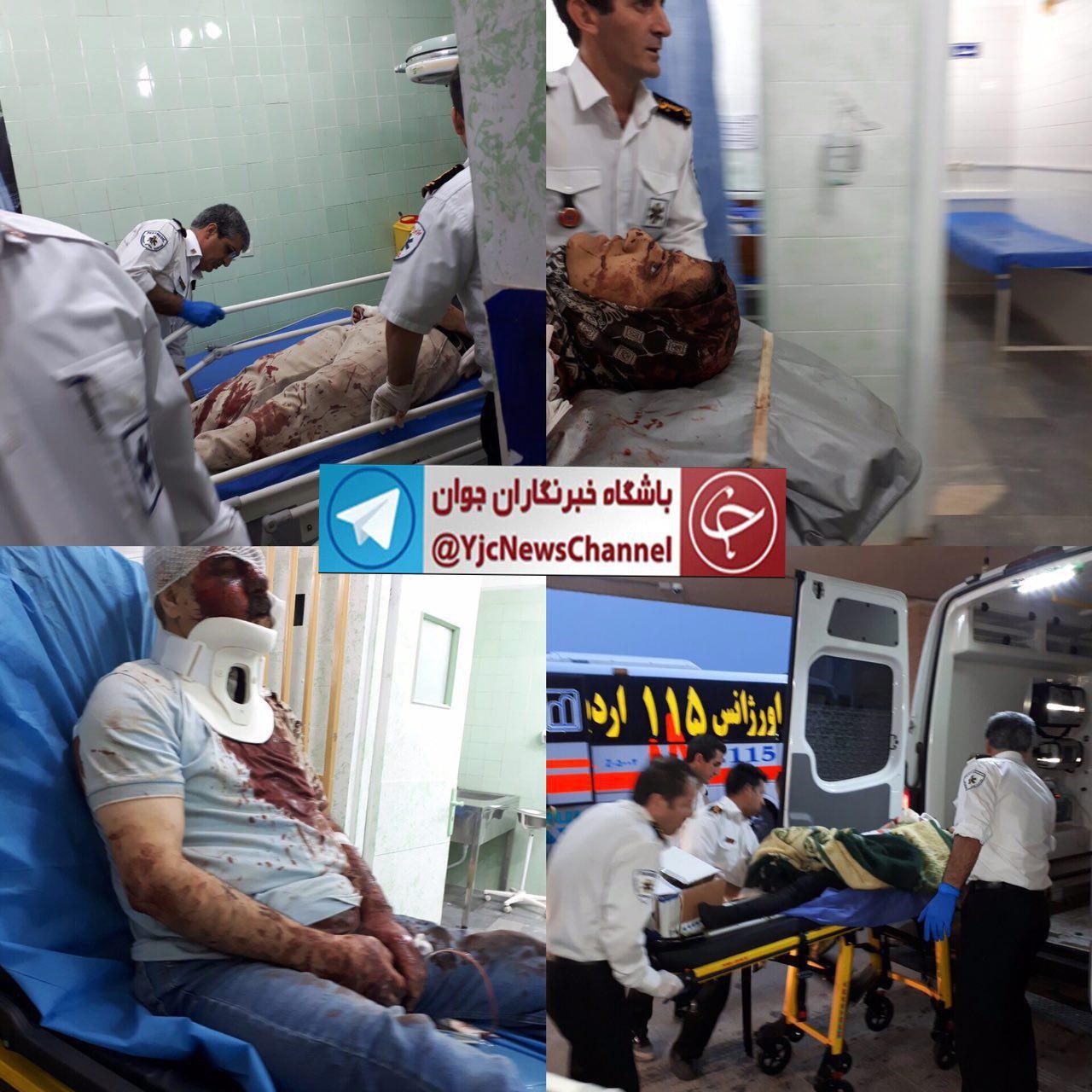 تصاویر/ مصدومان واژگونی اتوبوس زائران ایرانی در عراق