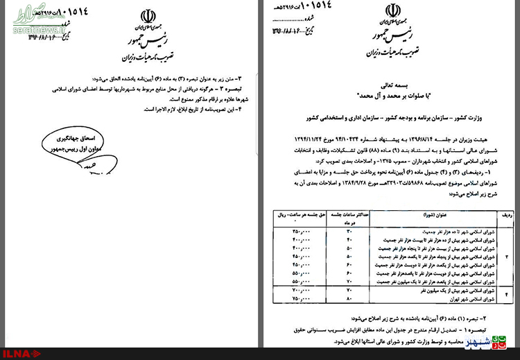 افزایش 2میلیونی حقوق اعضای شورای شهر تهران افزایش 2میلیونی حقوق اعضای شورای شهر تهران