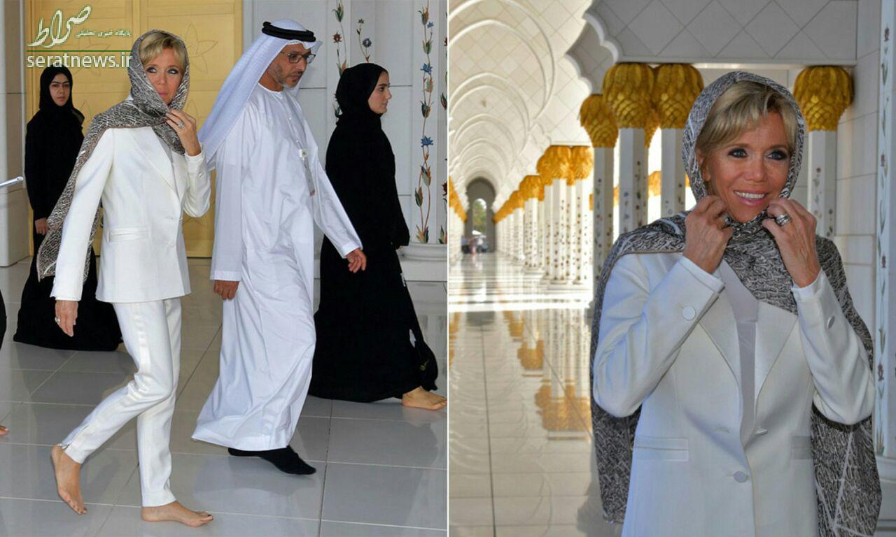 عکس/ حجاب بانوی اول فرانسه در بازدید از یک مسجد عکس/ حجاب بانوی اول فرانسه در بازدید از یک مسجد