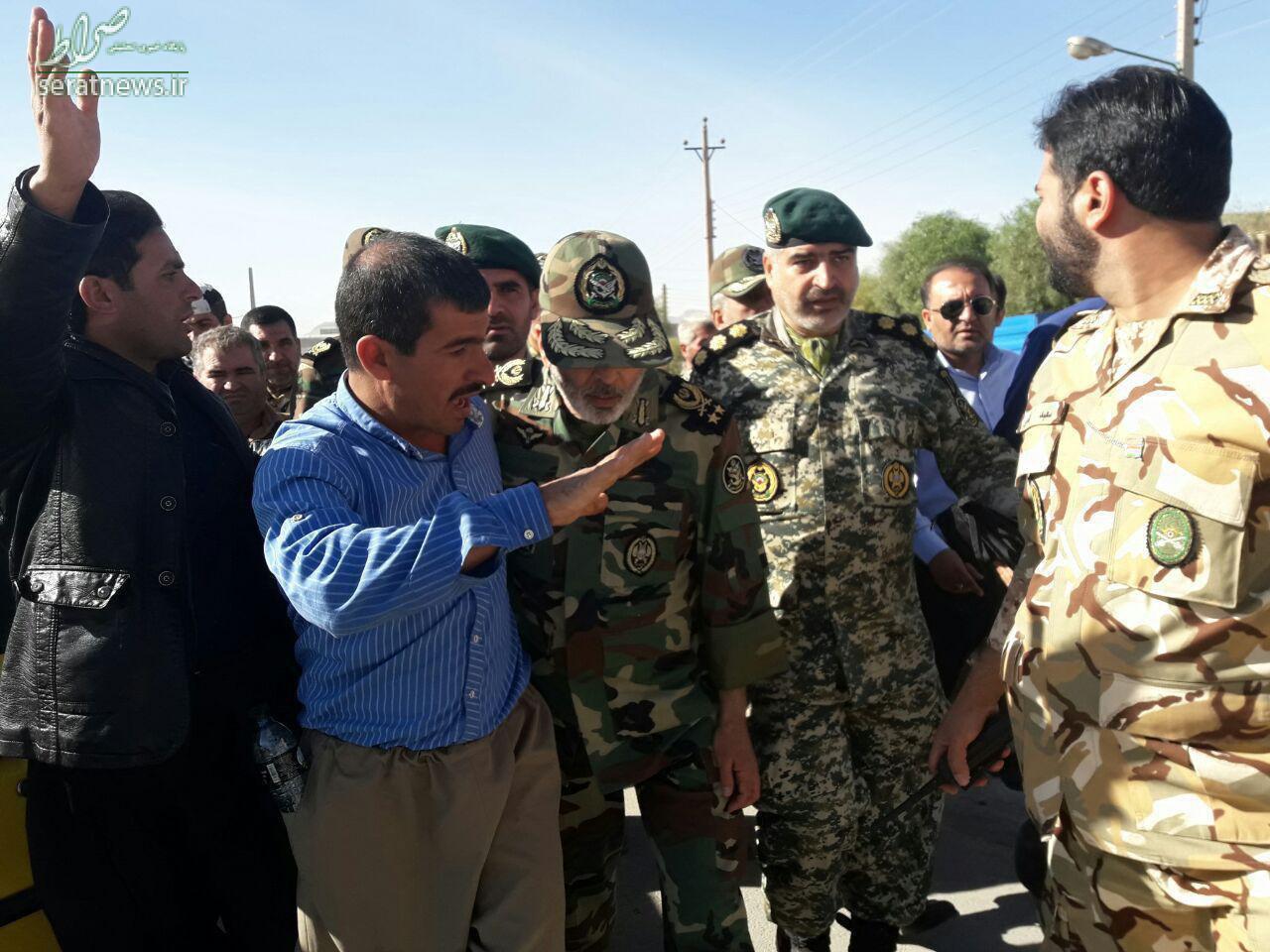 عکس/ فرمانده کل ارتش و فرمانده نیروی زمینی ارتش در سرپل ذهاب عکس/ فرمانده کل ارتش و فرمانده نیروی زمینی ارتش در سرپل ذهاب