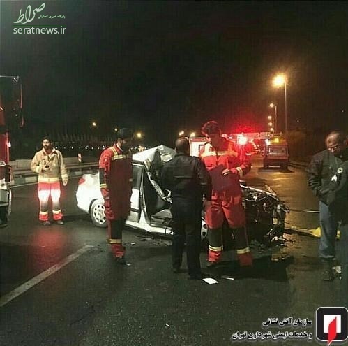 متلاشی شدن پژو ۲۰۶ و مرگ دختر جوان +عکس متلاشی شدن پژو ۲۰۶ و مرگ دختر جوان +عکس