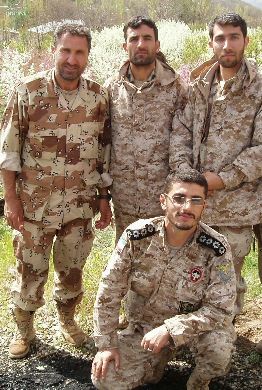 عکس یادگاری ۴ نیروی ویژه صابرین سپاه قبل از شهادت