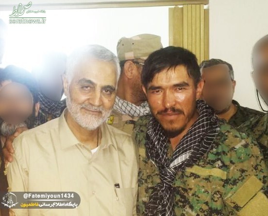 فرمانده شهید فاطمیون درکنار سردار سلیمانی+عکس فرمانده شهید فاطمیون درکنار سردار سلیمانی+عکس