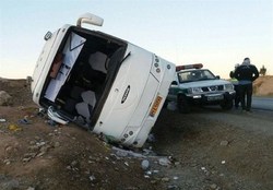 تصادف خونین اتوبوس با تریلی در محور شیراز ـ جهرم