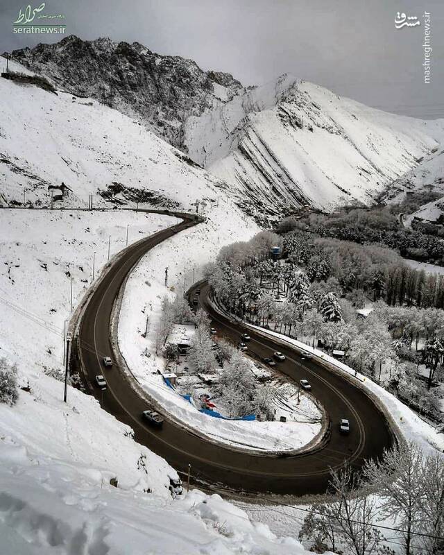 عکس/ نمایی زیبا از جاده چالوس