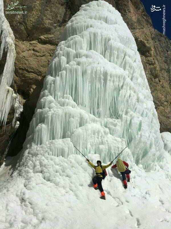 عکس/ آبشاری یخ‌زده‌ در تهران!