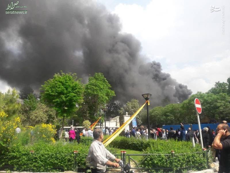 آتش سوزی مهیب در بازار تهران+عکس