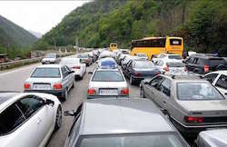 ترافیک سنگین در جاده‌های مازندران