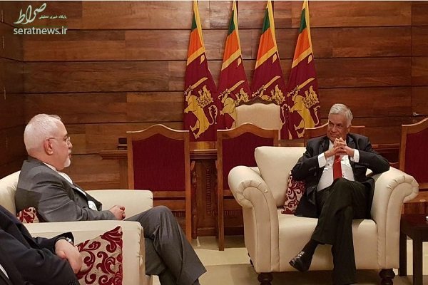 ظریف با نخست وزیر سریلانکا دیدار کرد +عکس
