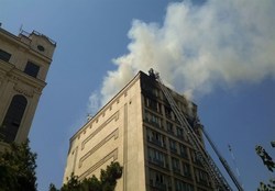 عملیات آتش‌نشانان برای اطفای حریق در جردن +تصاویر