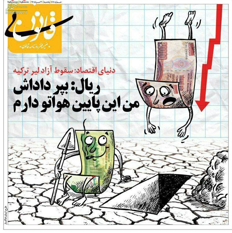 عکس/کنایه طنز به سقوط آزاد لیر ترکیه