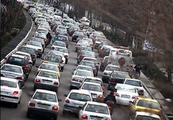 ترافیک سنگین در آزادراه تهران- کرج
