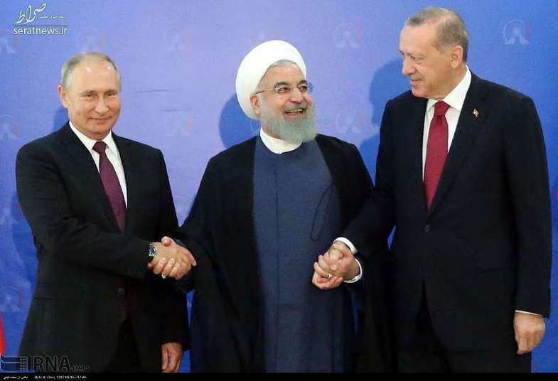 تصاوبر/ عکس یادگاری رییسان جمهور ایران، روسیه و ترکیه