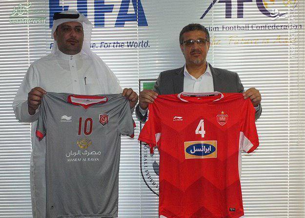 عکس/ رونمایی از پیراهن تیم‌های پرسپولیس و الدحیل