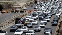 ترافیک نیمه سنگین در آزادراه کرج_ تهران