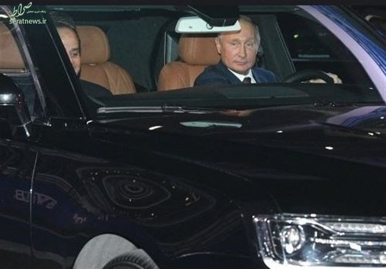 تصاویر/ رانندگی پوتین برای رئیس جمهور مصر با لیموزین