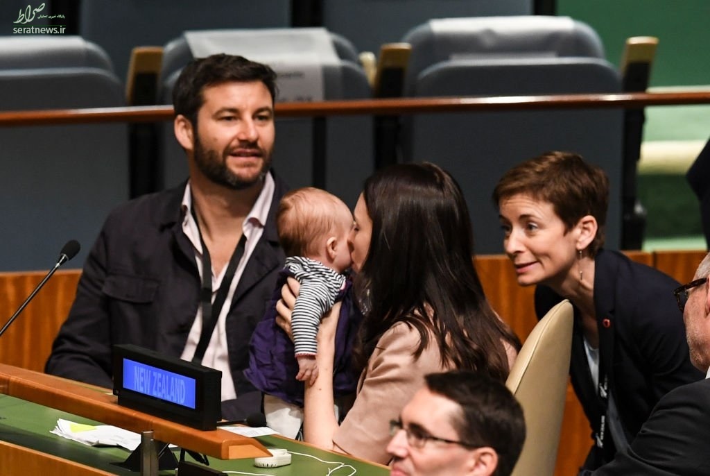 تصاویر/ خانم نخست‌وزیر با نوزادش به سازمان ملل رفت!