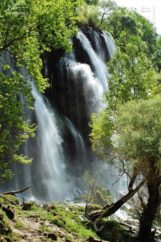 تصاویر/ عریض‌ترین آبشار ایران