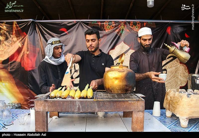 عکس/ بلال صلواتی برای زائران اربعین