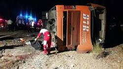 مصدومیت ۳۵ مسافر به دلیل واژگونی اتوبوس در گلستان