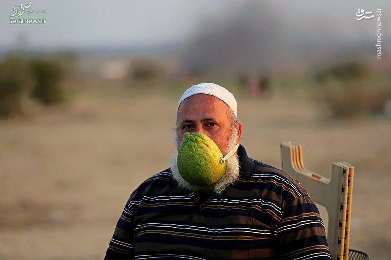 تصاویر/ روش جالب مقابله با گاز اشک آور در فلسطین