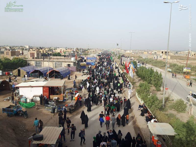 عکس/ انبوه جمعیت در مسیر حِله به سمت کربلا