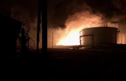 آتش سوزی در میدان نفتی روسیه