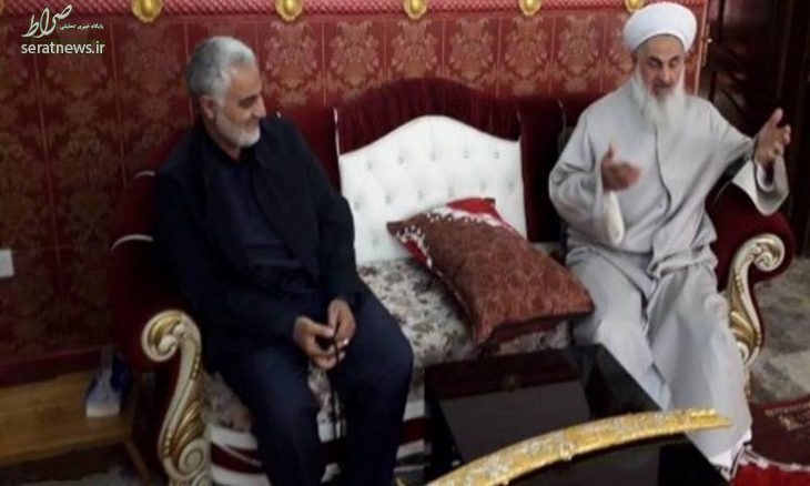 سردار سلیمانی با مفتی اهل‌سنت عراق دیدار کرد +تصاویر