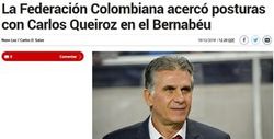 جزئیات مذاکره کلمبیا با کی‌روش در یک روزنامه