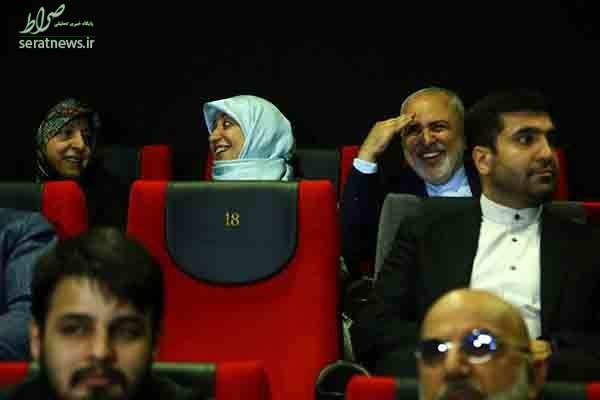 عکس/ ظریف و همسرش در اکران خصوصی یک فیلم