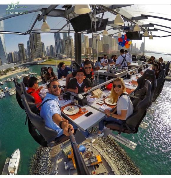 تصاویر/ رستوران معلق در آسمان دوبی