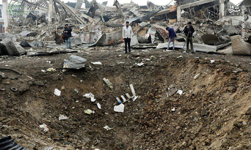عکس/ محل انفجار خودروی بمب گذاری شده در کابل