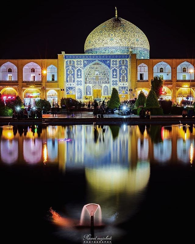 نمایی زیبا از مسجد شیخ لطف الله + عکس