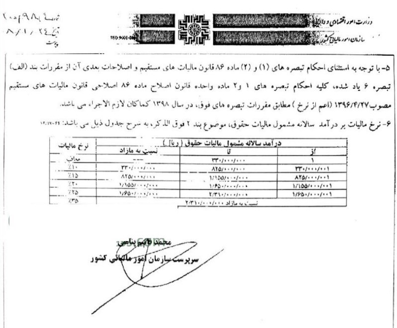 دستمزد سالانه کمتر از ۳۳ میلیون تومان از مالیات معاف شد ///////// کل خبرو توی تیتر لو دادید // عکسش سایز نیست و از کادر خبر بزرگتره و لوگوی سایت رو هم نداره