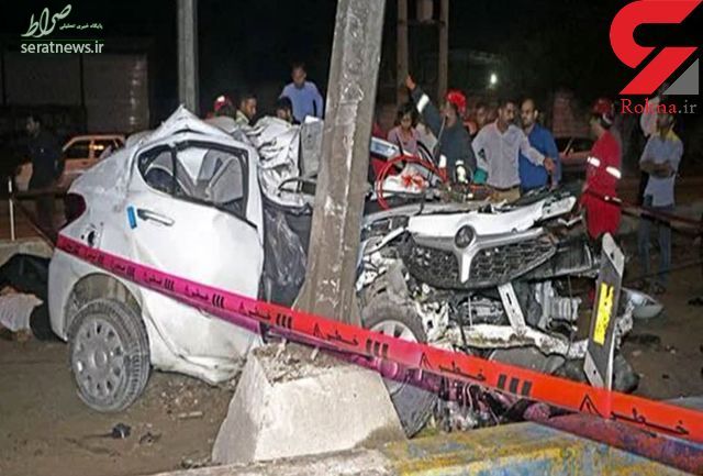عکس/ خودروی مچاله شده برلیانس در تصادف مرگبار بندر عباس