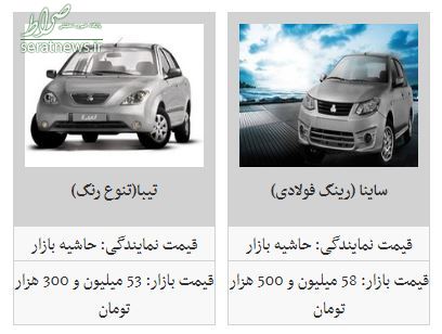 قیمت محصولات سایپا در بازار